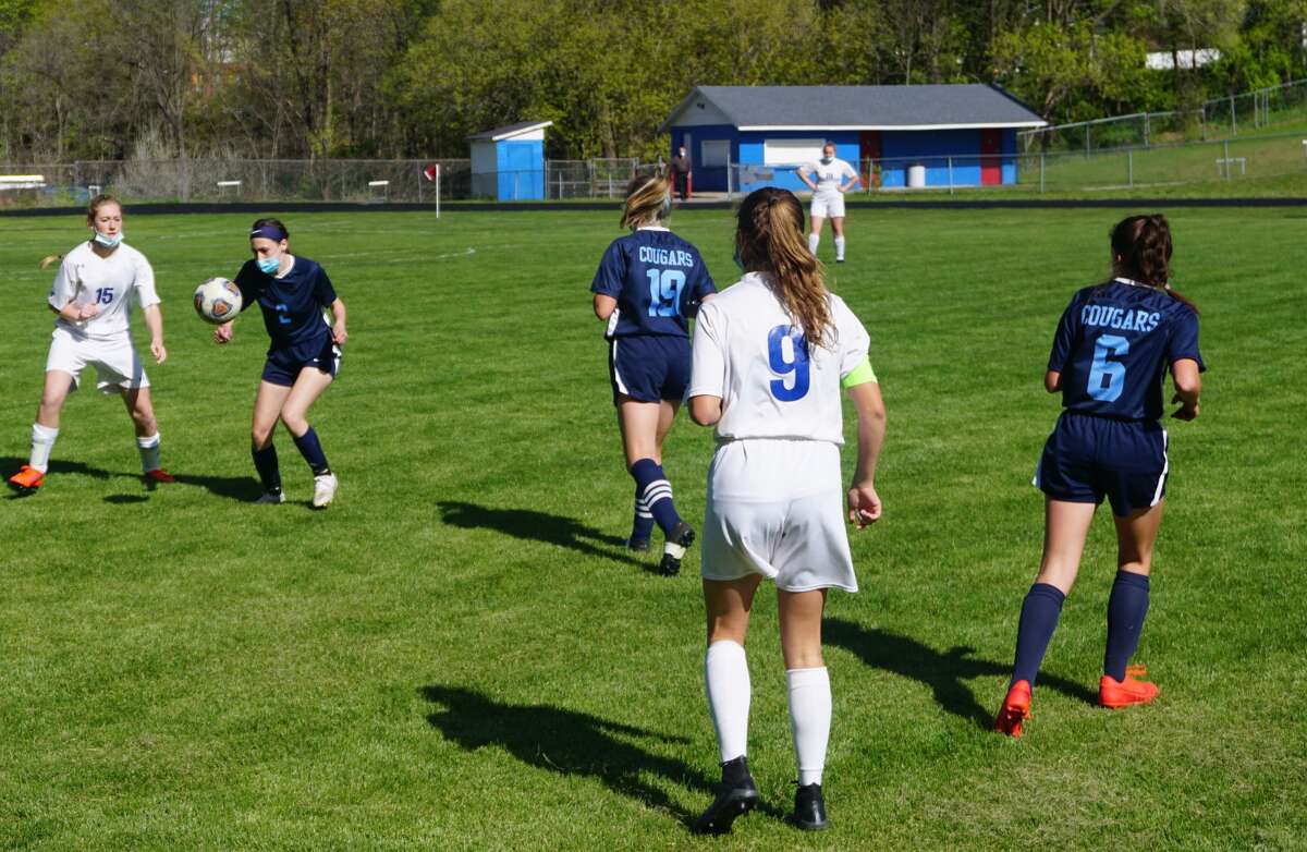 Crossroads girls soccer team battles but drops home match to Gladwin