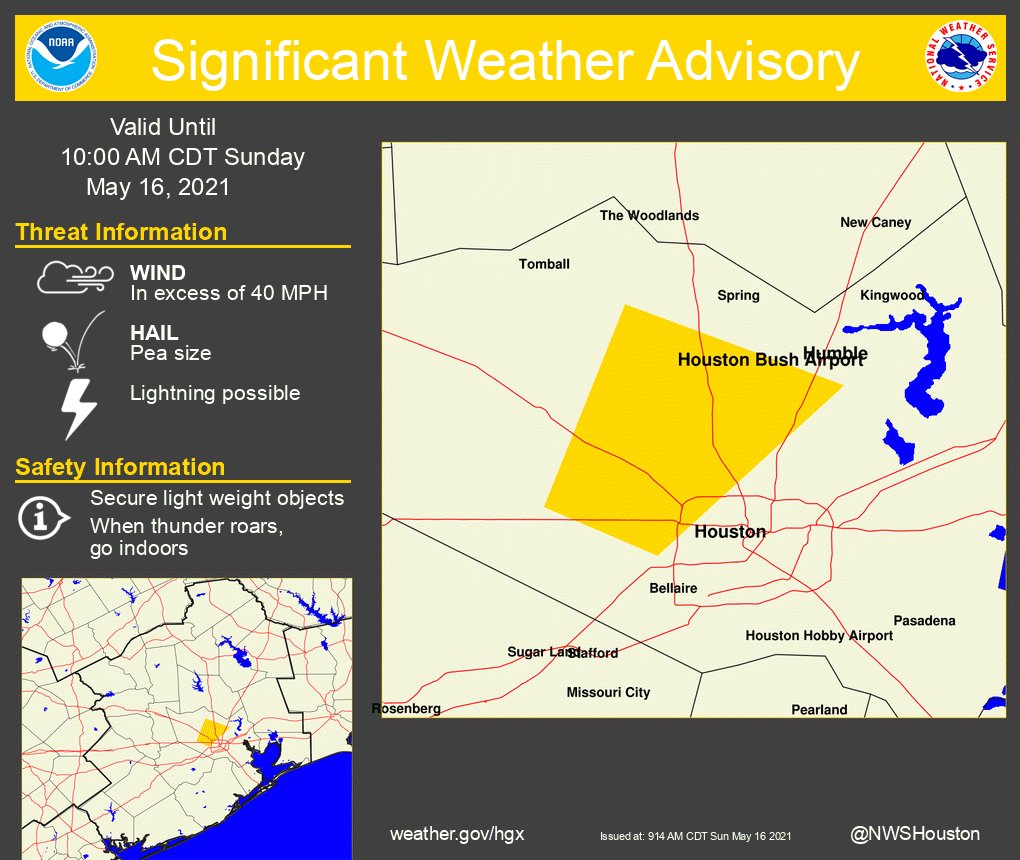 Hail, high winds possible in Sunday storms expected across SE Texas