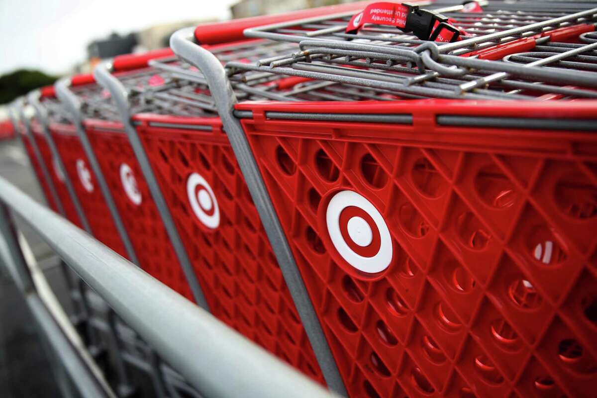 SAN FRANCISCO, CALIFORNIA - JANUARY 15: The Target logo is displayed on shopping carts outside of a Target store on January 15, 2020 in San Francisco, California. Shares of big box retailer Target fell after the company reported that same-store sales during November and December inched up only 1.4%, compared to a more robust growth of 5.7% one year ago. (Photo by Justin Sullivan/Getty Images)