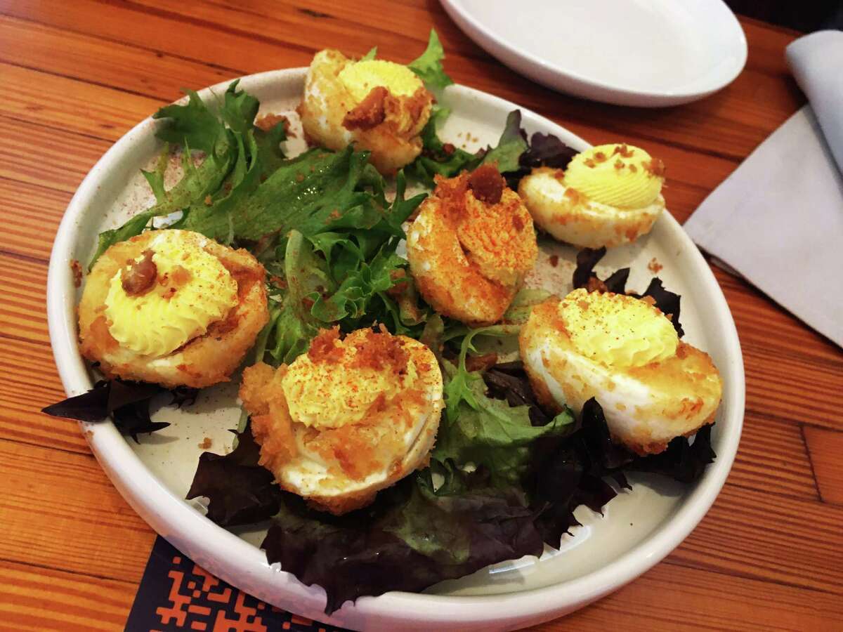 The crispy deviled eggs at Mama's Cafe