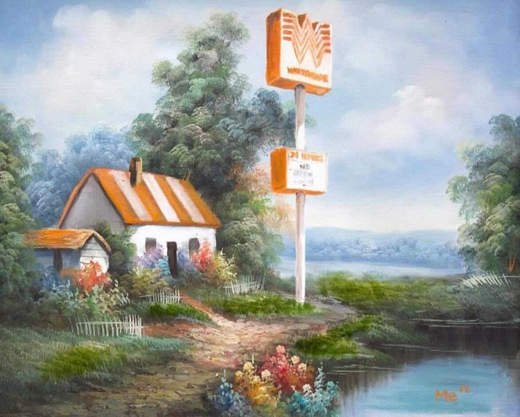 Michael Esparza's Whataburger painting has gone viral again. 