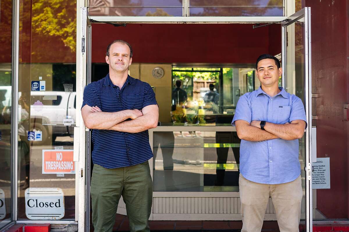 Paul Brown (left) of Paulie’s Bagels and Alex Macaraig are opening a bagel shop and cafe in Napa this fall.