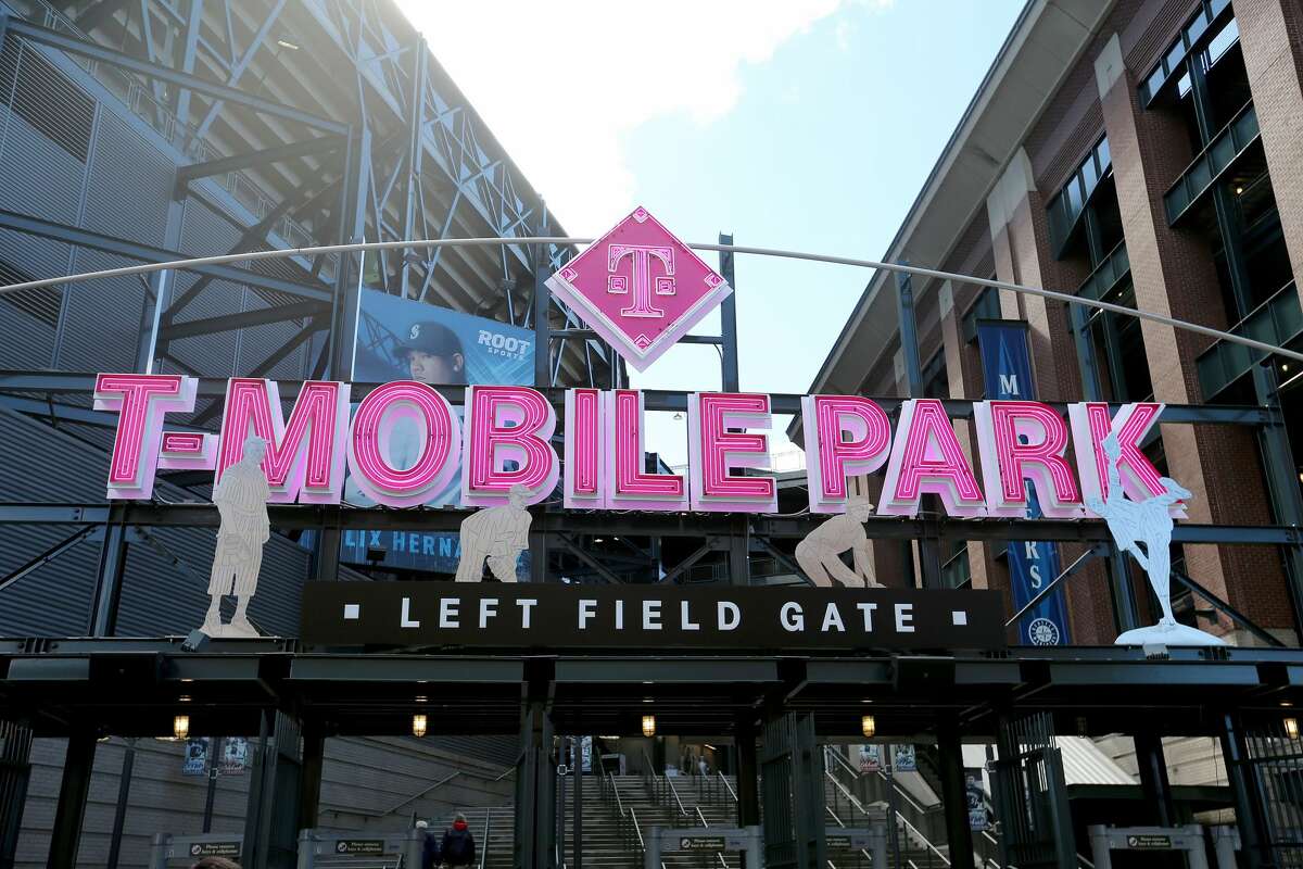 SEATTLE, WA - MARCH 26: A detailed view of T-Mobile Park as the Seattle Mariners take on the San Diego Padres during their spring training game at T-Mobile Park on March 26, 2019 in Seattle, Washington. (Photo by Abbie Parr/Getty Images)