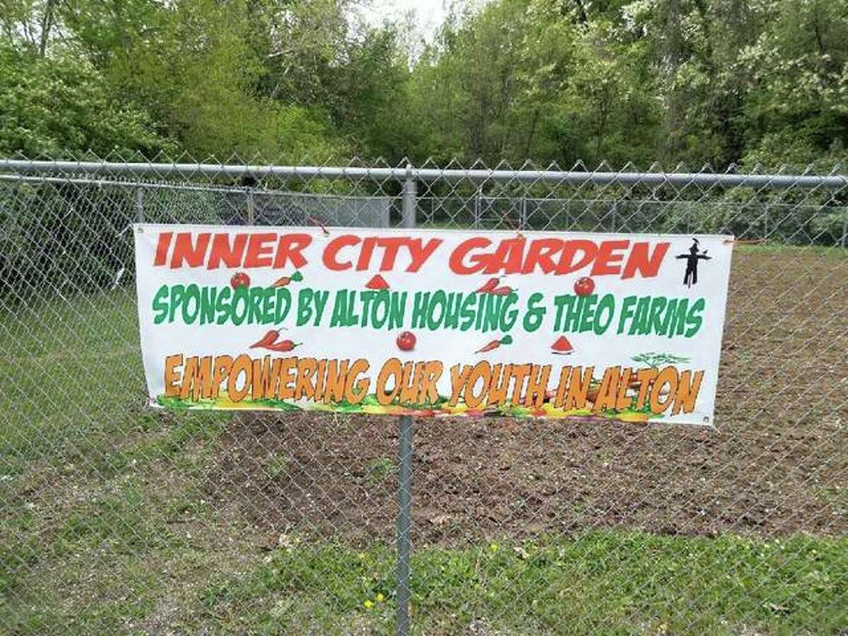 The new Inner City Garden off of Elm Street in Alton, near the former Eunice Smith school, is ready for care by four Alton youth. The program, led by Lee Barham, is sponsored by the Alton Housing Authority in collaboration with Theodora Farm in Godfrey and its manager, Kris Larson.