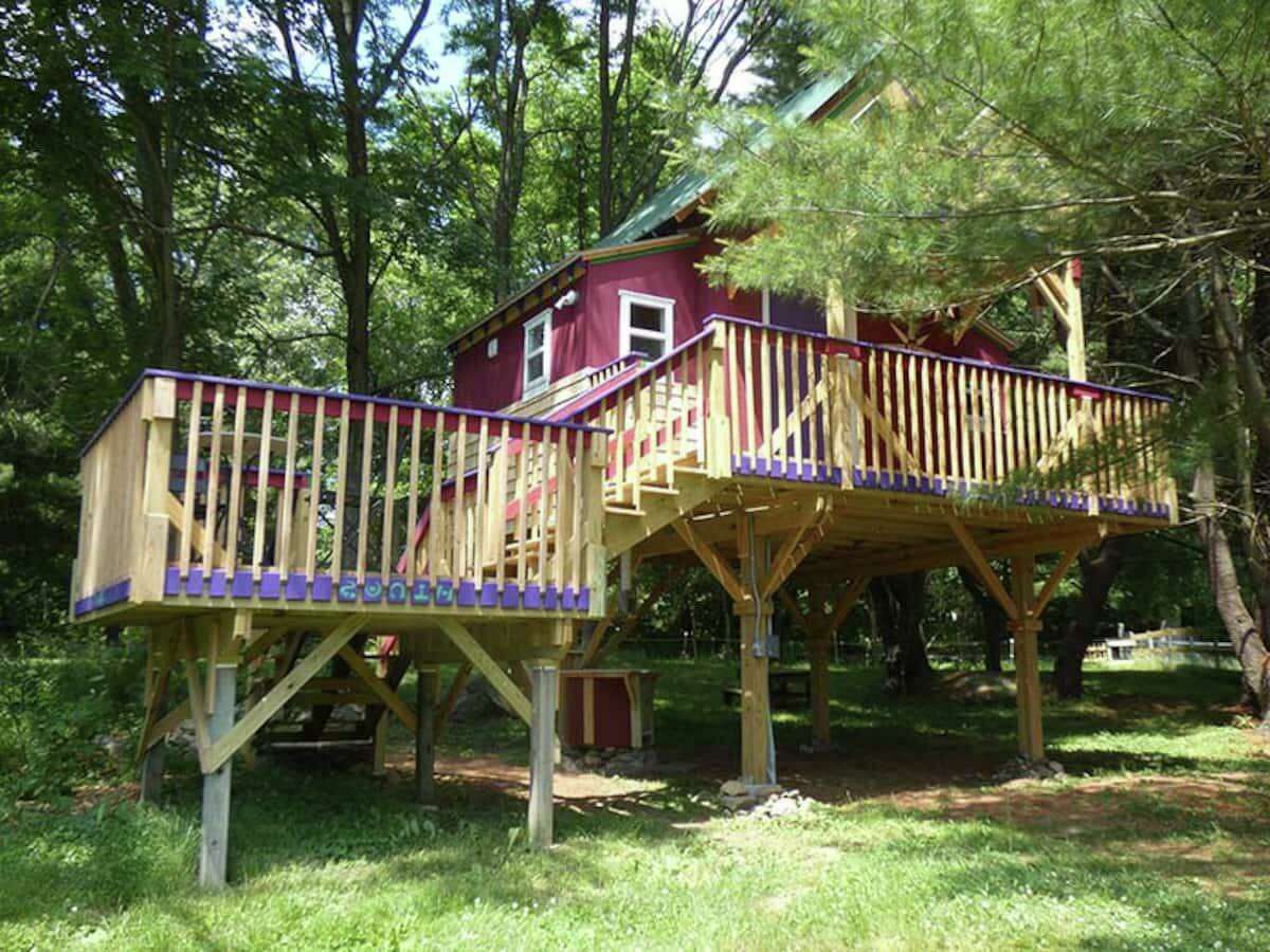 The Tree House at Underhill Hollow is located on a seven acre farm in Thompson.