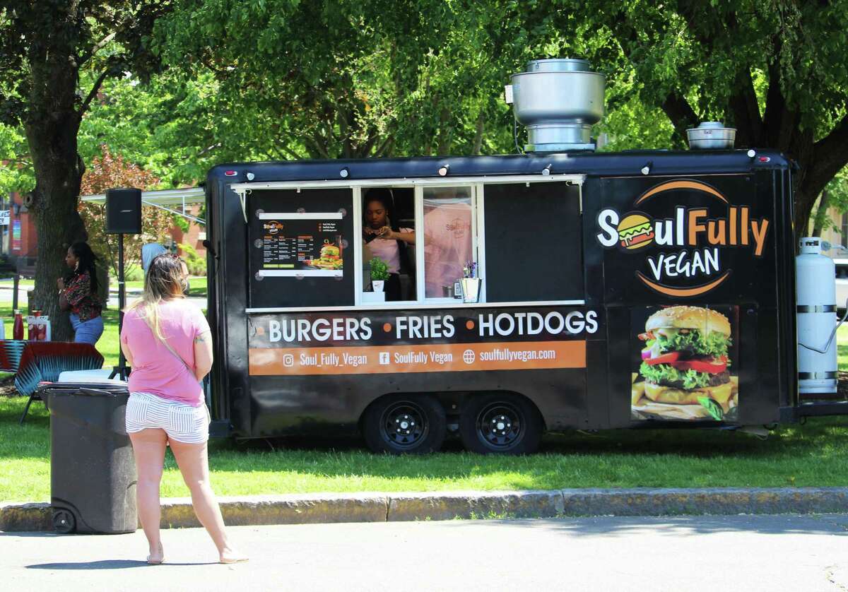 The SoulFully Vegan food truck, run by Allison Vaughan and her husband Curtis Vaughan, held its grand opening Monday in Middletown.