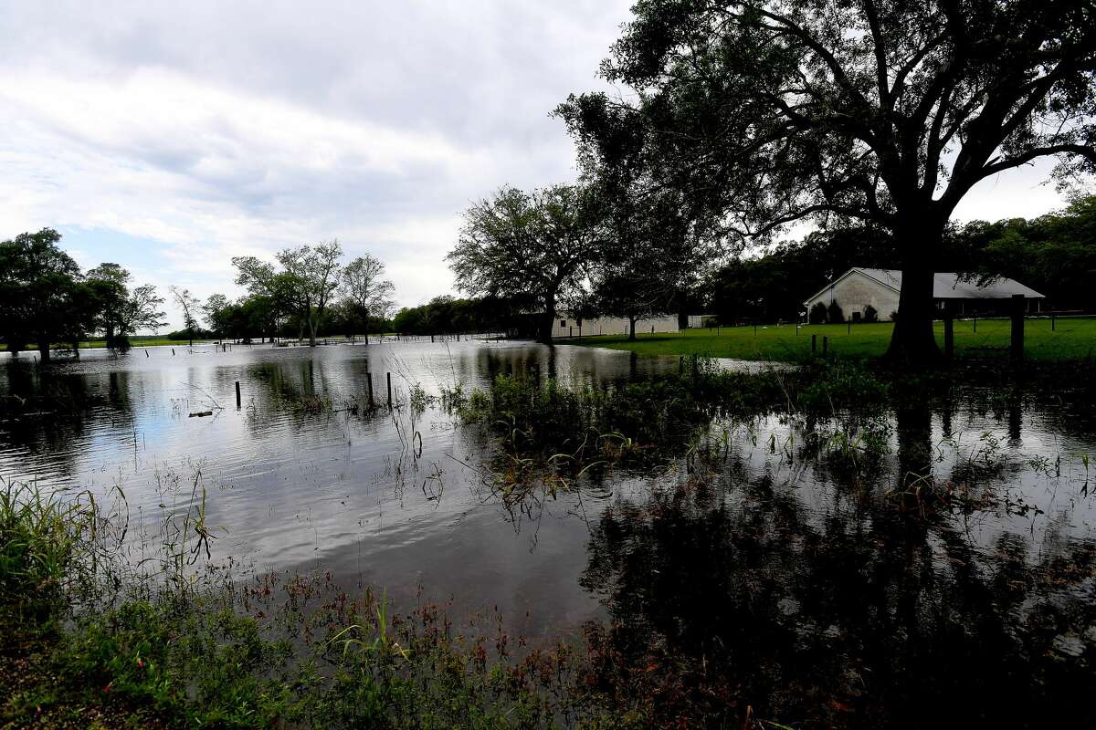 Fannett received over a foot of rainfall Monday, flooding area bayous and several yards and homes north and south of Interstate 10. Photo made Tuesday, May 18, 2021 Kim Brent/The Enterprise