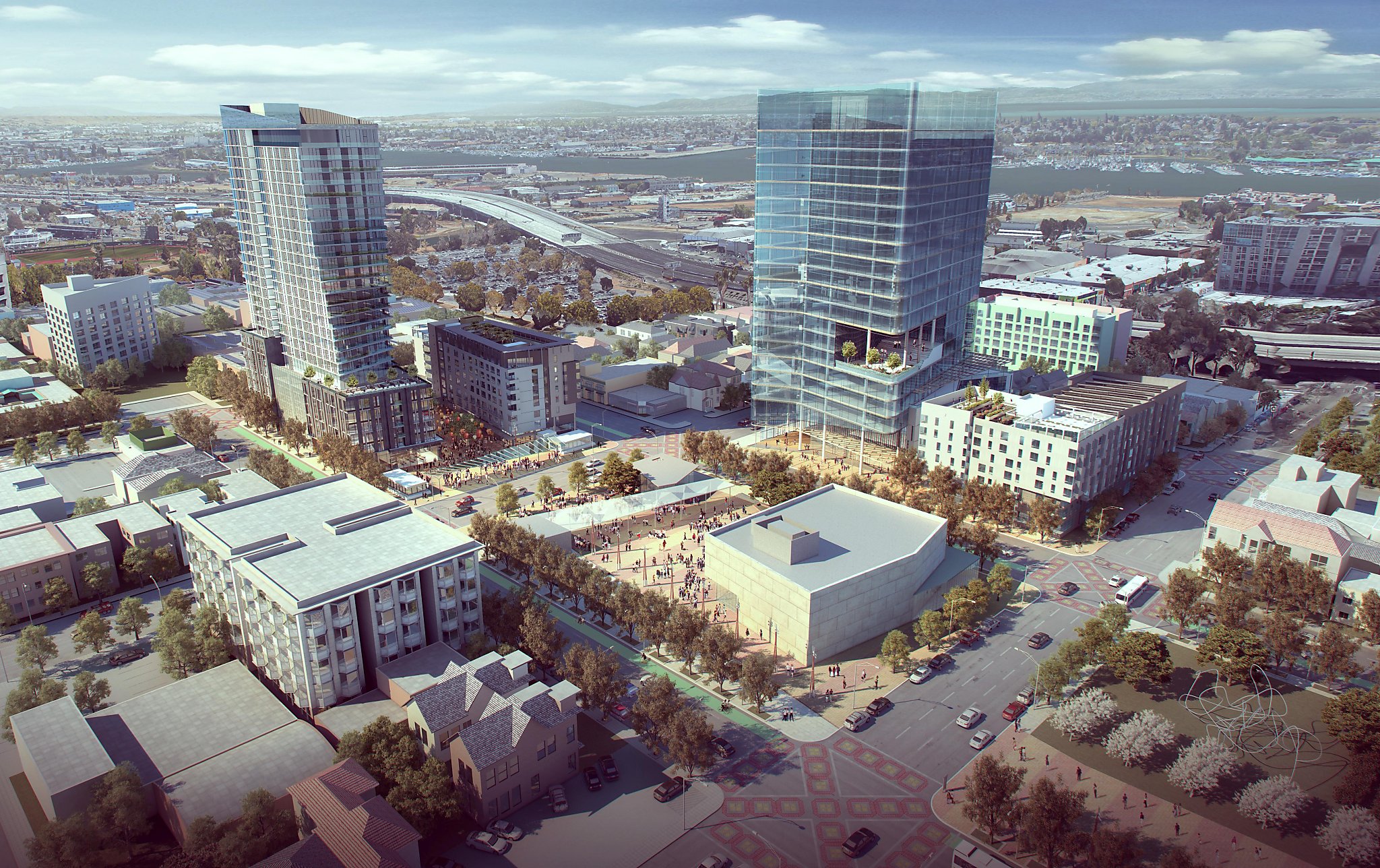 Two soaring high-rises on track at Oakland's Lake Merritt BART station: 500 plus homes plus office space - Vimarsana News