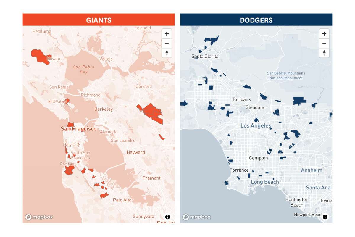 Map: Where Dodgers Territory Starts And Giants Fandom Ends