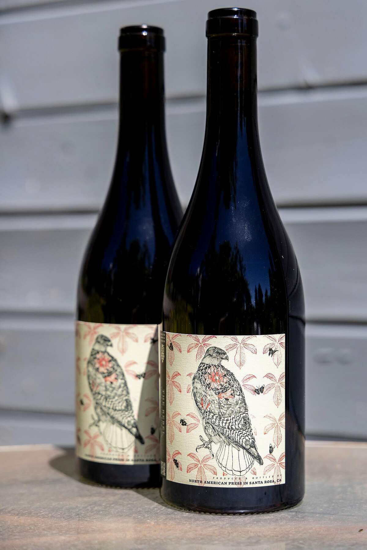 Bottles of Russian River Valley Baco Noir from North American Press.