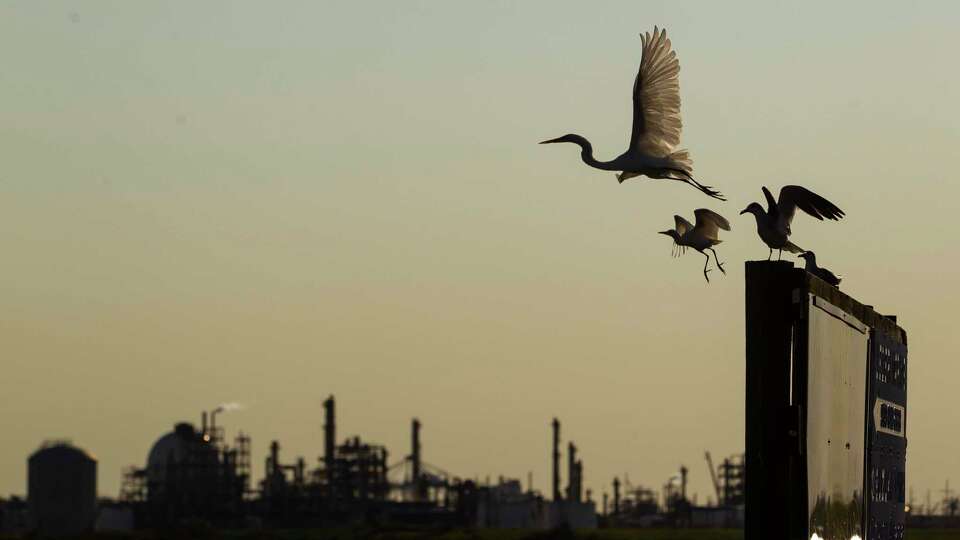Parts of the Dow Chemical facility between Freeport and Surfside can be seen near the Intercoastal Waterway going into Surfside on Oct. 2, 2020.