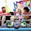 Families and friends enjoy the thrills of the carnival rides on the opening night of the YMBL South Texas State Fair Thursday. Photo made Thursday, May 20, 2021 Kim Brent/The Enterprise