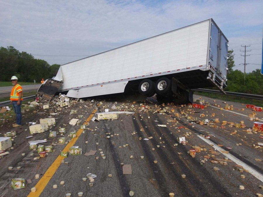 Thruway near Little Falls closed after tractor trailer dumps cargo on highway - Vimarsana News