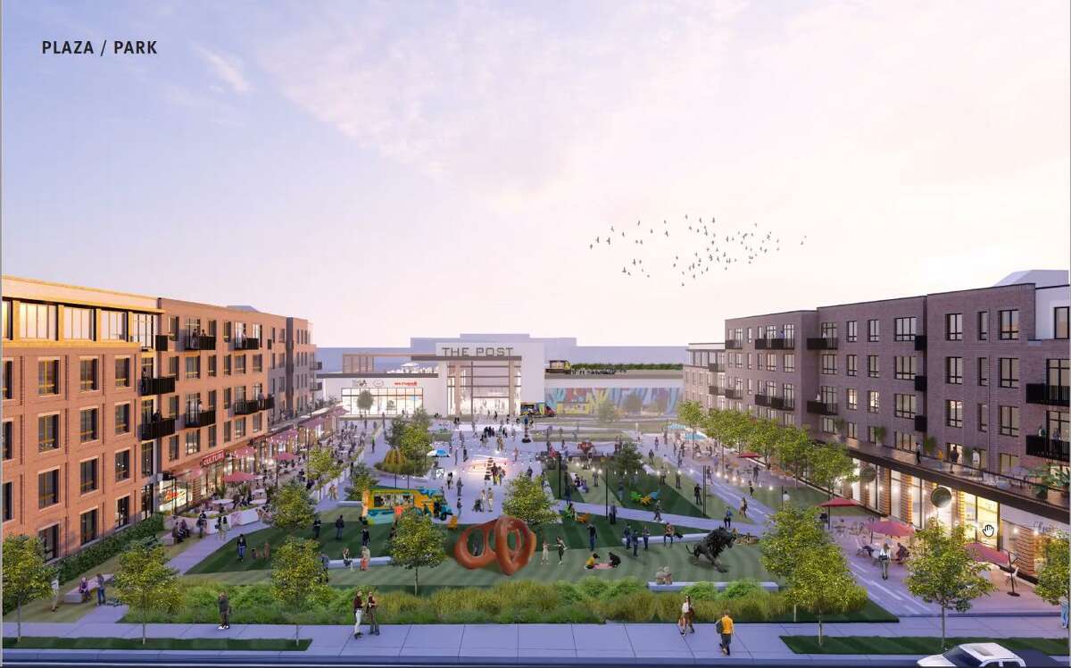 An artist's rendition of what Centennial's makeover of the Connecticut Post Mall might look like.