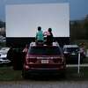 Families enjoy a movie at the Warwick Drive-In. 