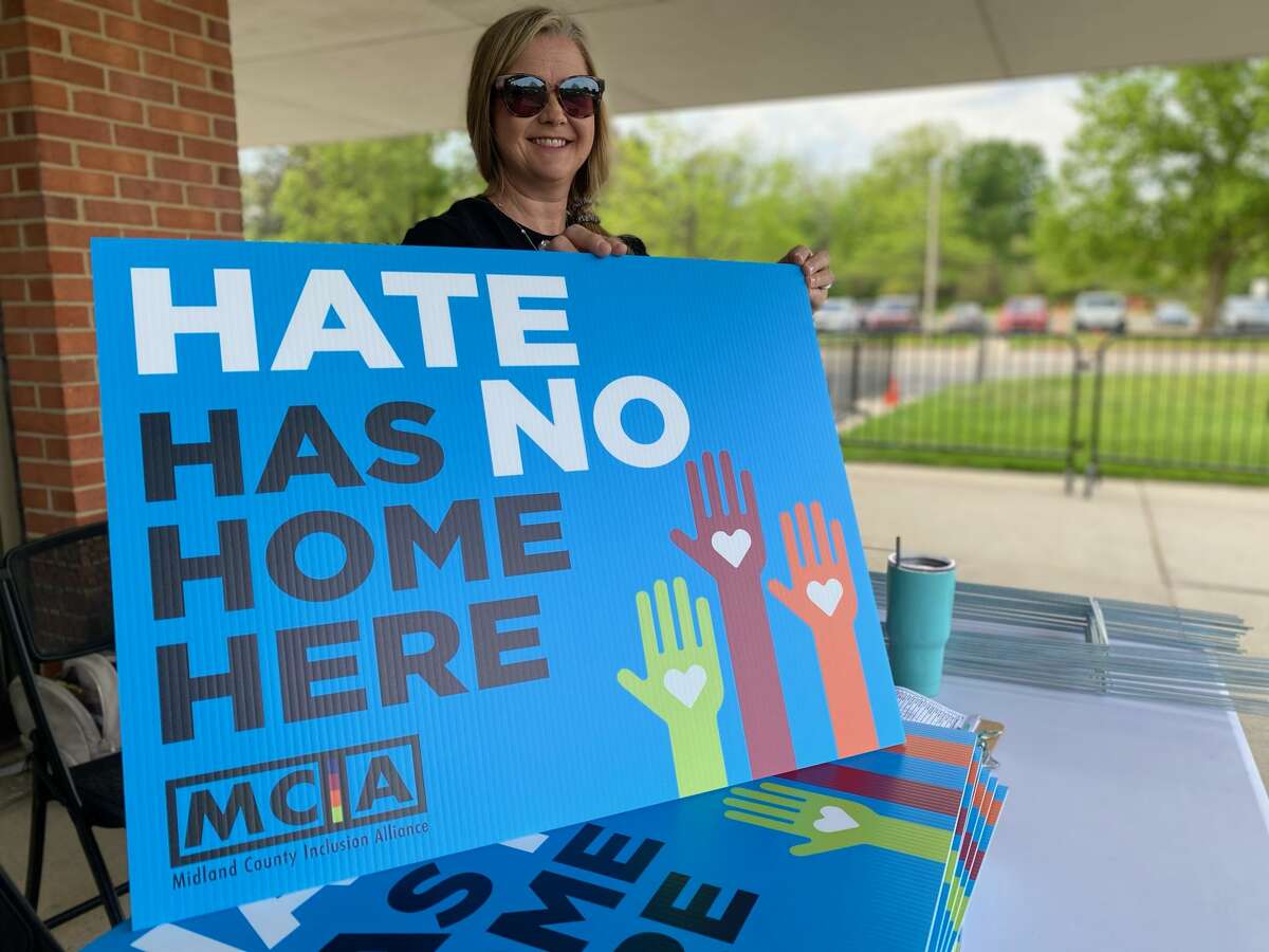 Members of the Midland County Community Success Panel organized the distribution of 825 "Hate Has No Home Here" yard signs to community members earlier this week. The signs were printed by Dow and the distribution was coordinated by Midland County Inclusion Alliance.