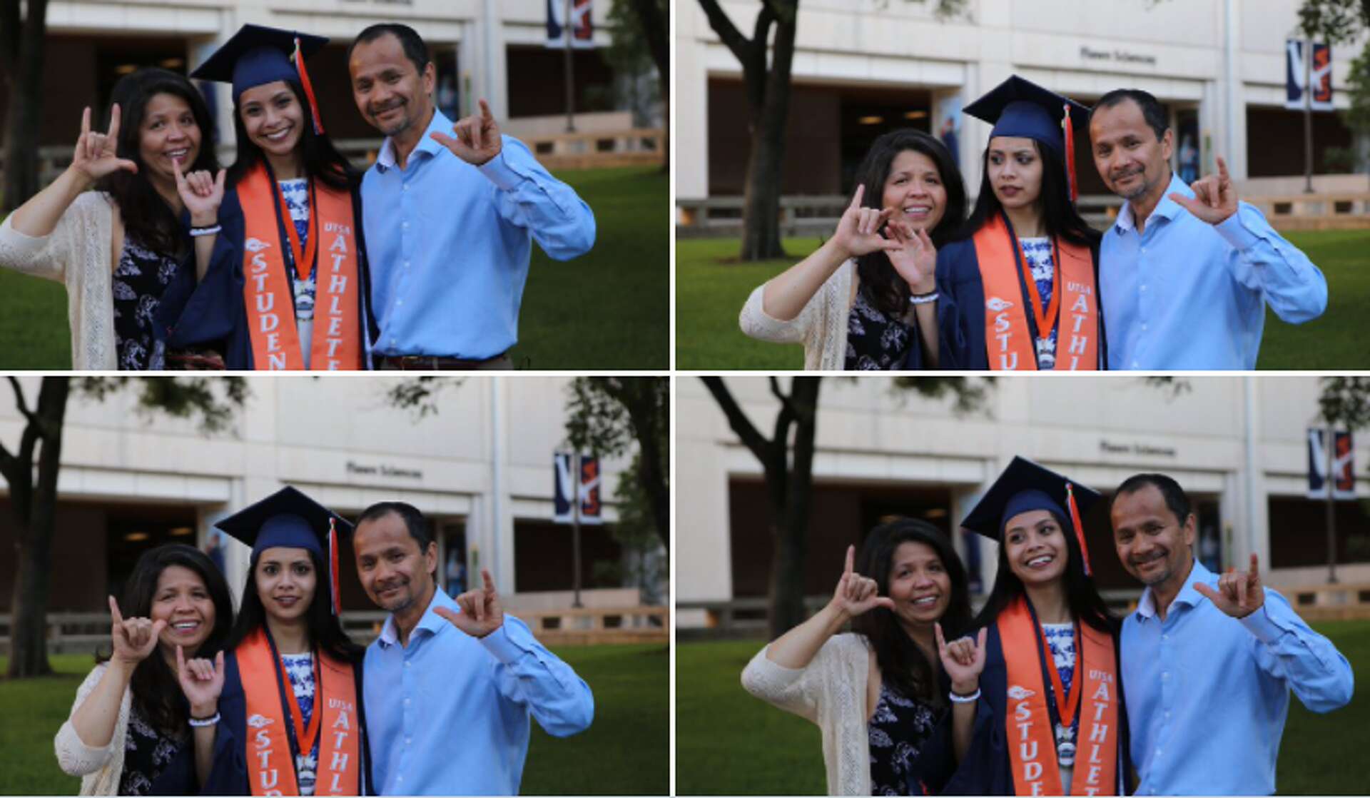 Everyone loves this UTSA mom who couldn't get the hand sign right