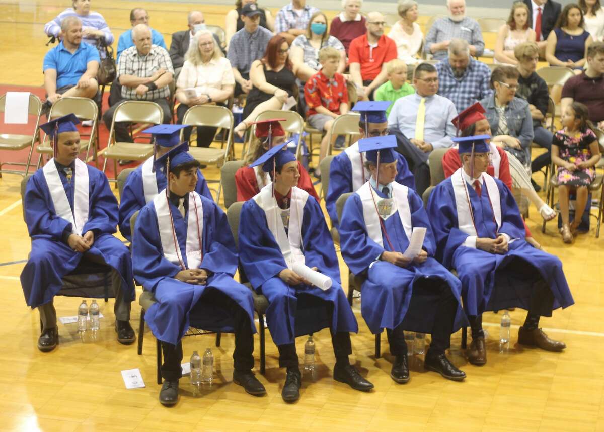 Manistee Catholic Central graduated nine during a commencement ceremony in the gymnasium on Friday evening.