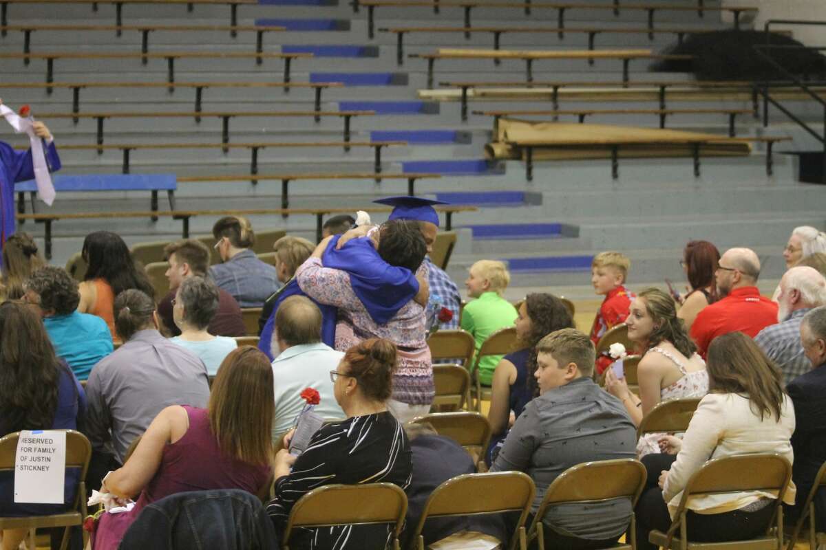 Manistee Catholic Central graduated nine during a commencement ceremony in the gymnasium on Friday evening.