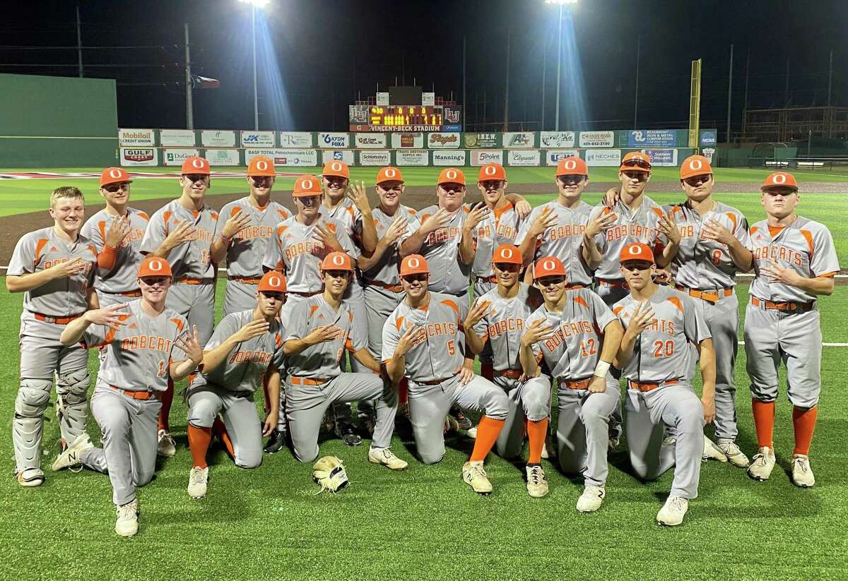 The Orangefield baseball team poses for a picture after advancing past Hardin-Jefferson in the Class 4A regional quarterfinals.