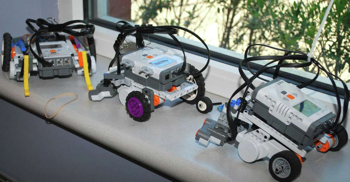 Robotic creations like these are among the projects made at a past Robotics And Beyond summer camp.