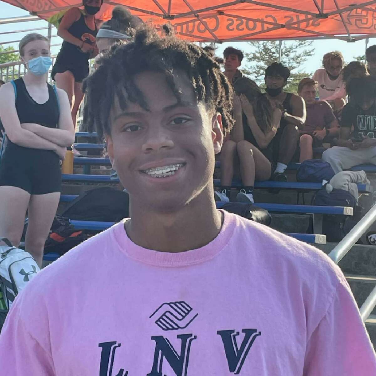 Jason Lorent broke the school record with a time of 10.65 in the 100-meter dash.