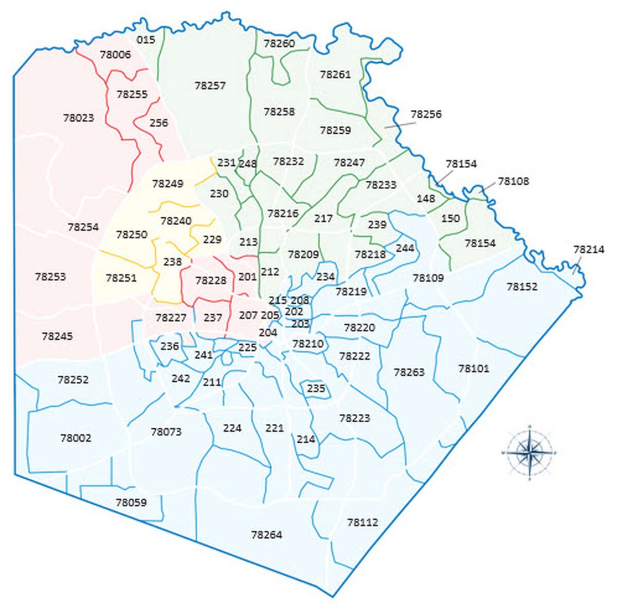 San Antonio Area Zip Code Map About The Study