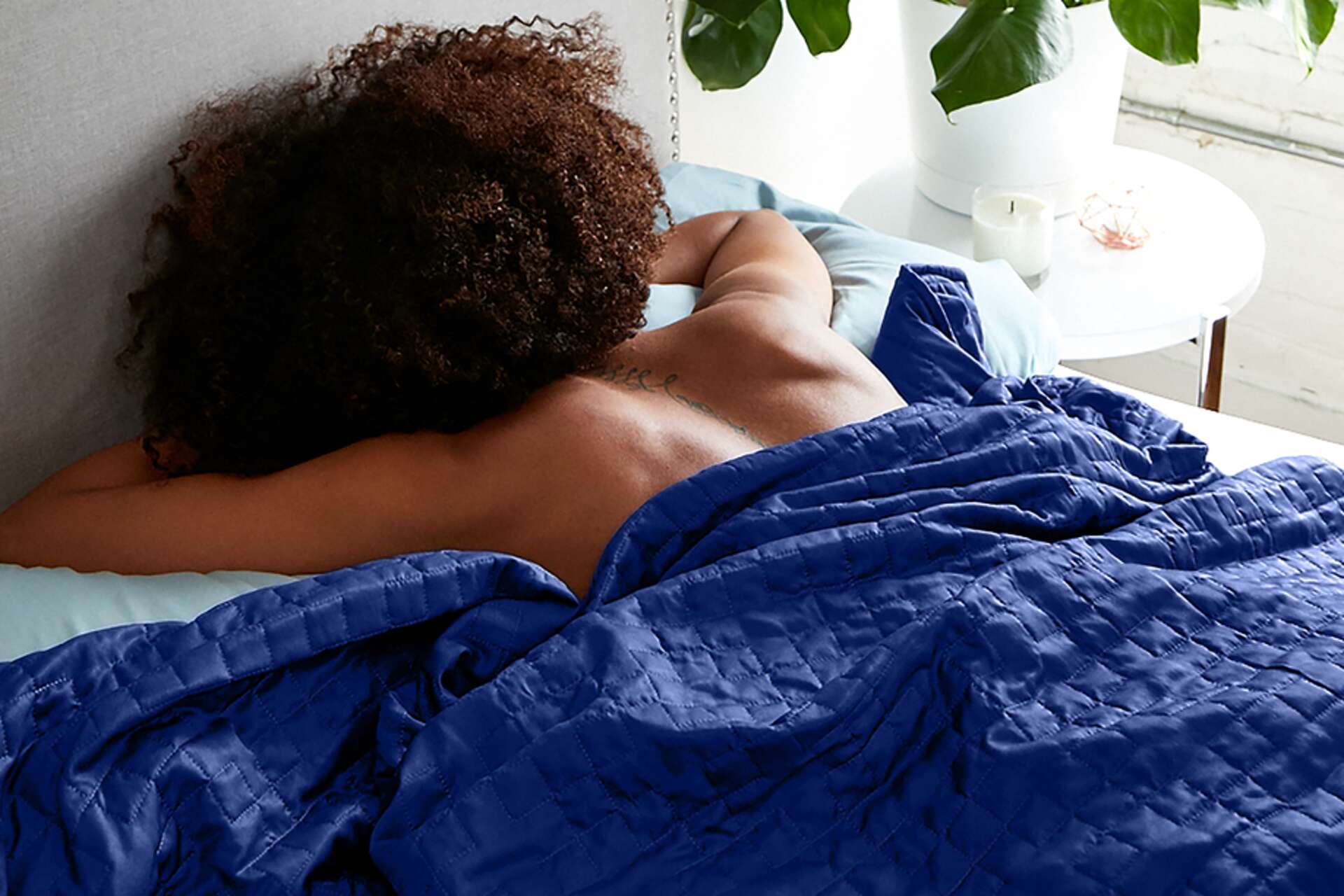 This Gravity cooling weighted blanket has me sleeping like a rock