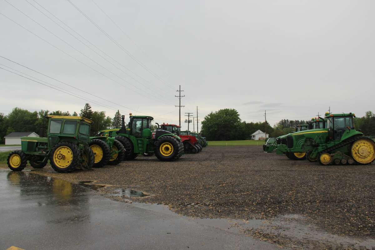 North Huron Schools had 20 tractors on display next to its parking lot as students brought them for Drive Your Tractor to School Day. The tractors ranged from some of the biggest and latest models to some smaller ones that look decades old.