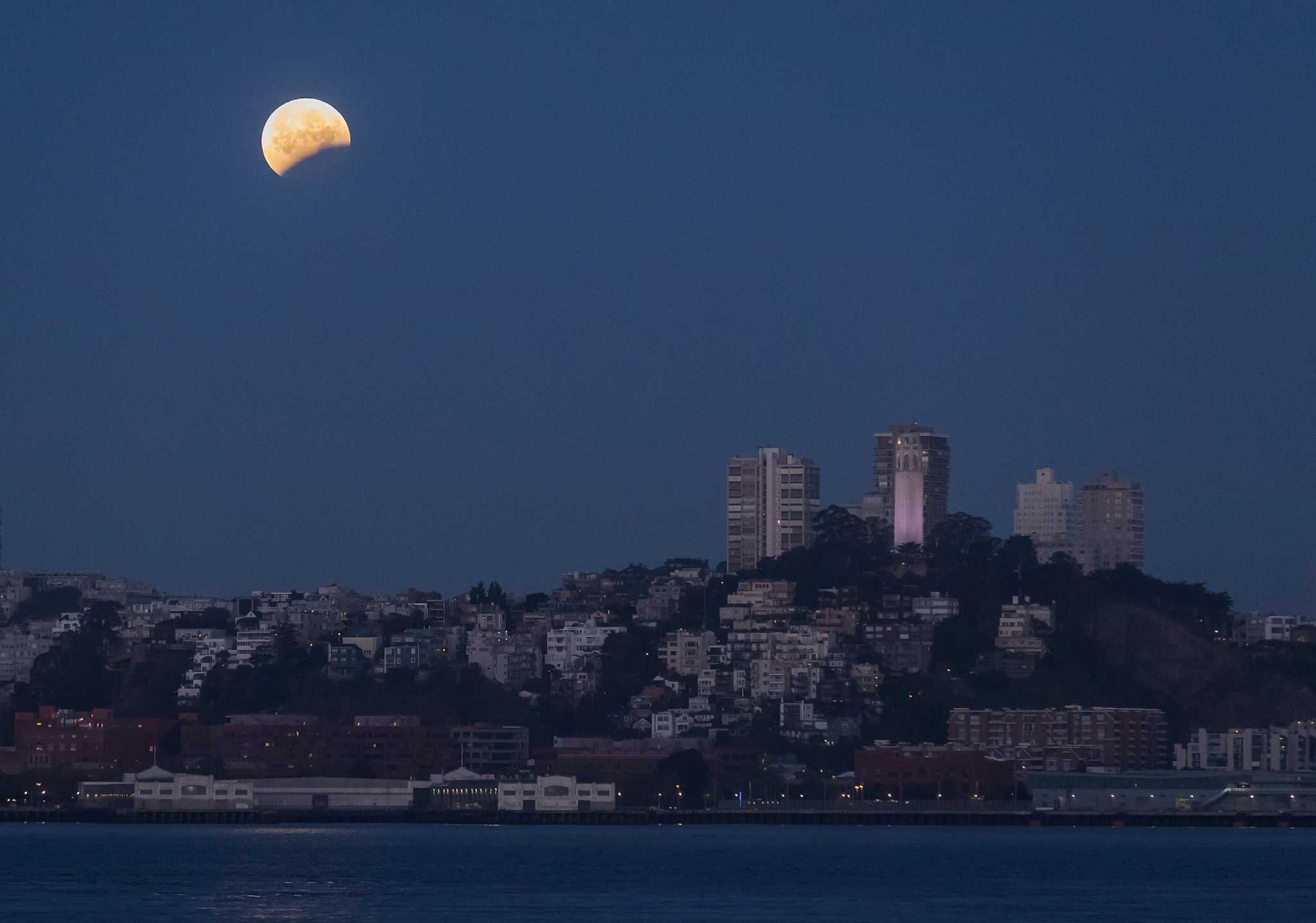 lunar eclipse from the moon