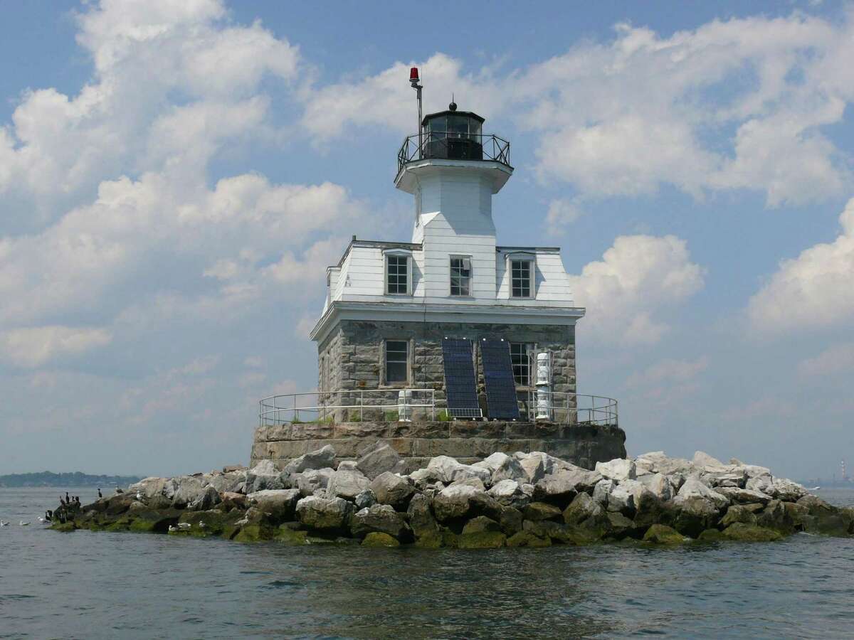 The Penfield Reef Lighthouse, in Long Island Sound off of Fairfield.