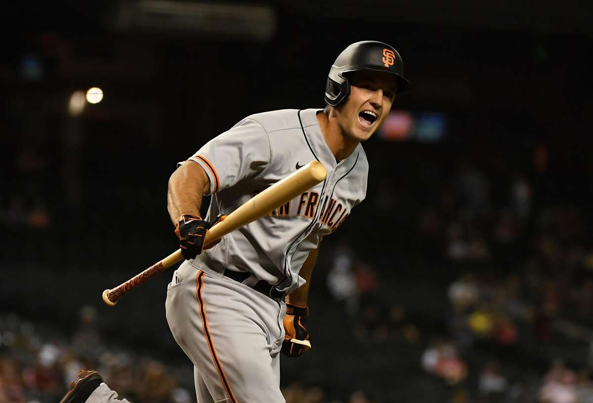 SF Giants' Mike Yastrzemski exits loss to Angels with apparent injury