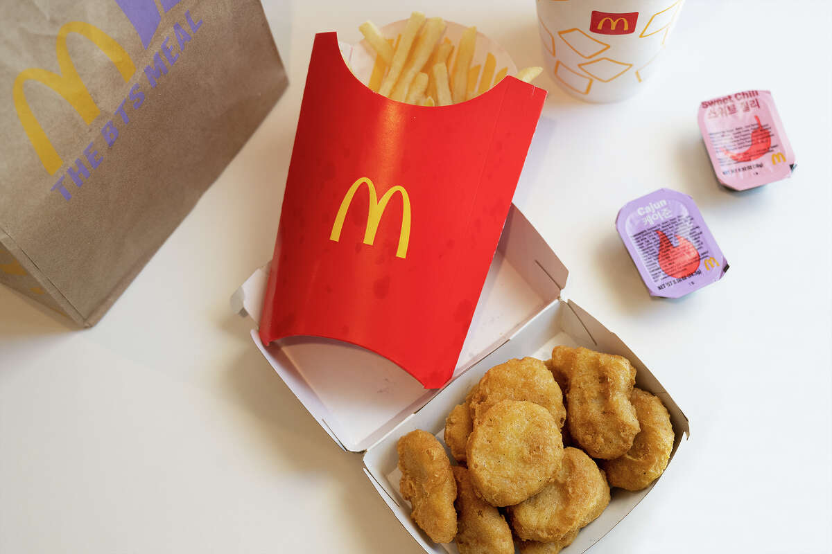 Fans of K-pop band BTS showed up at McDonald's locations across the Bay Area to check out a newly released BTS-inspired meal Wednesday, May 26, 2021.