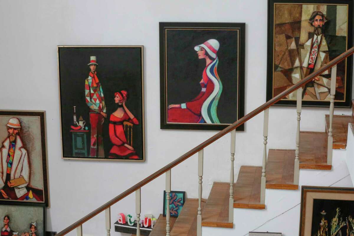 David Adickes' artwork in his home Tuesday, May 18, 2021, in Houston.
