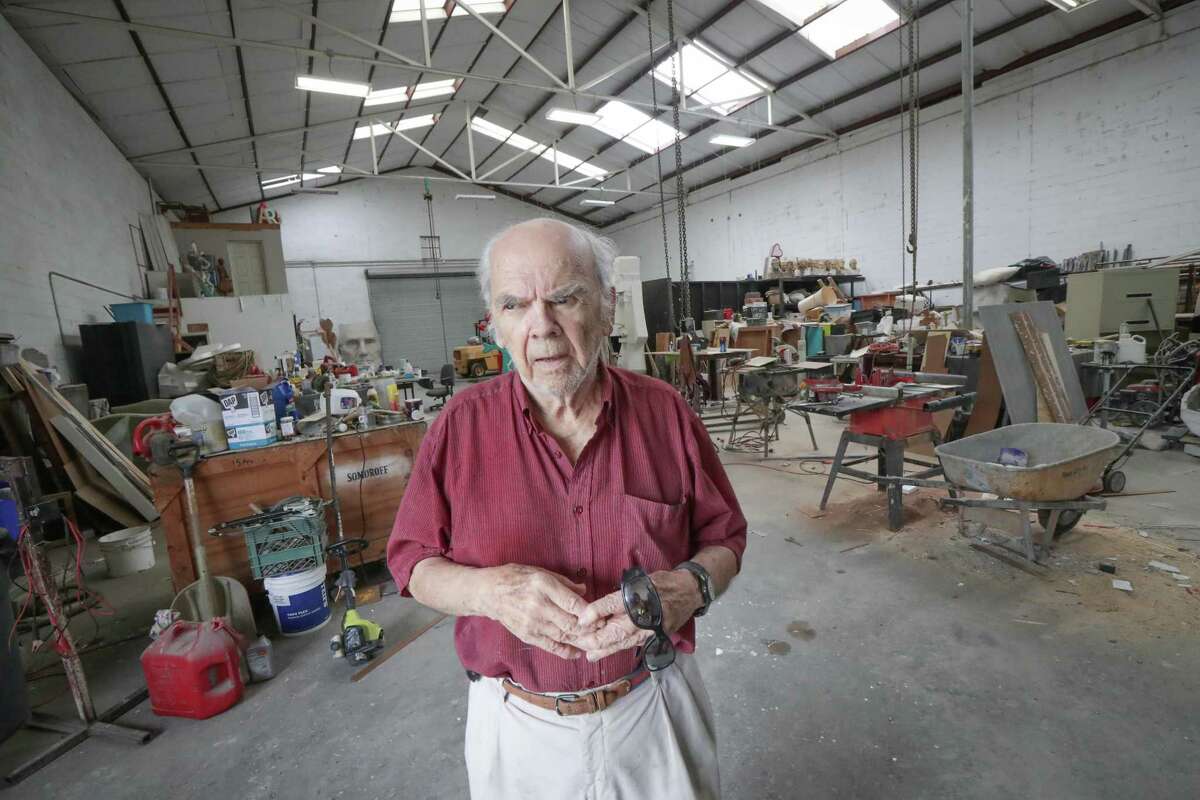 David Adickes at his warehouse Tuesday, May 18, 2021, in Houston.