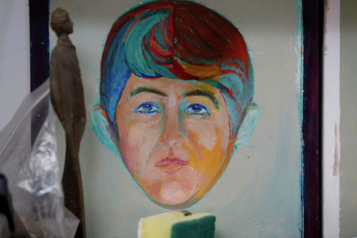 David Adickes' art work in his studio Tuesday, May 18, 2021, in Houston.