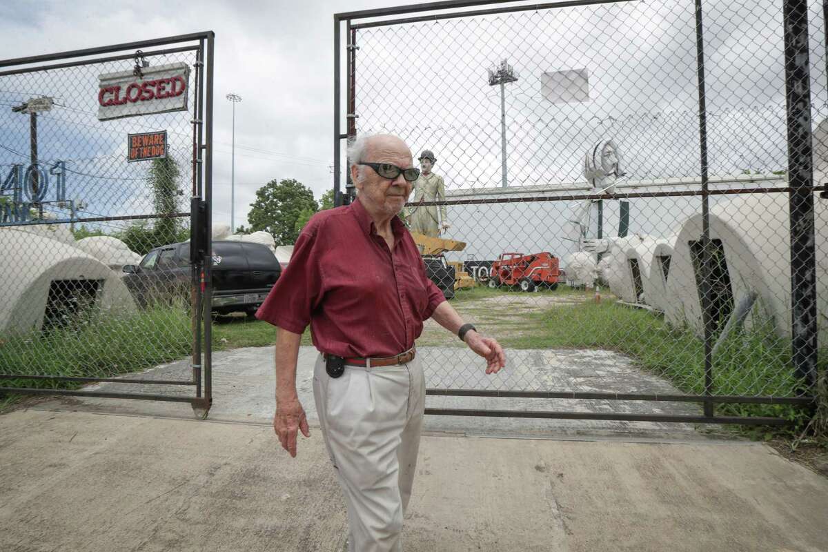 David Adickes' large presidents at his warehouse Tuesday, May 18, 2021, in Houston.