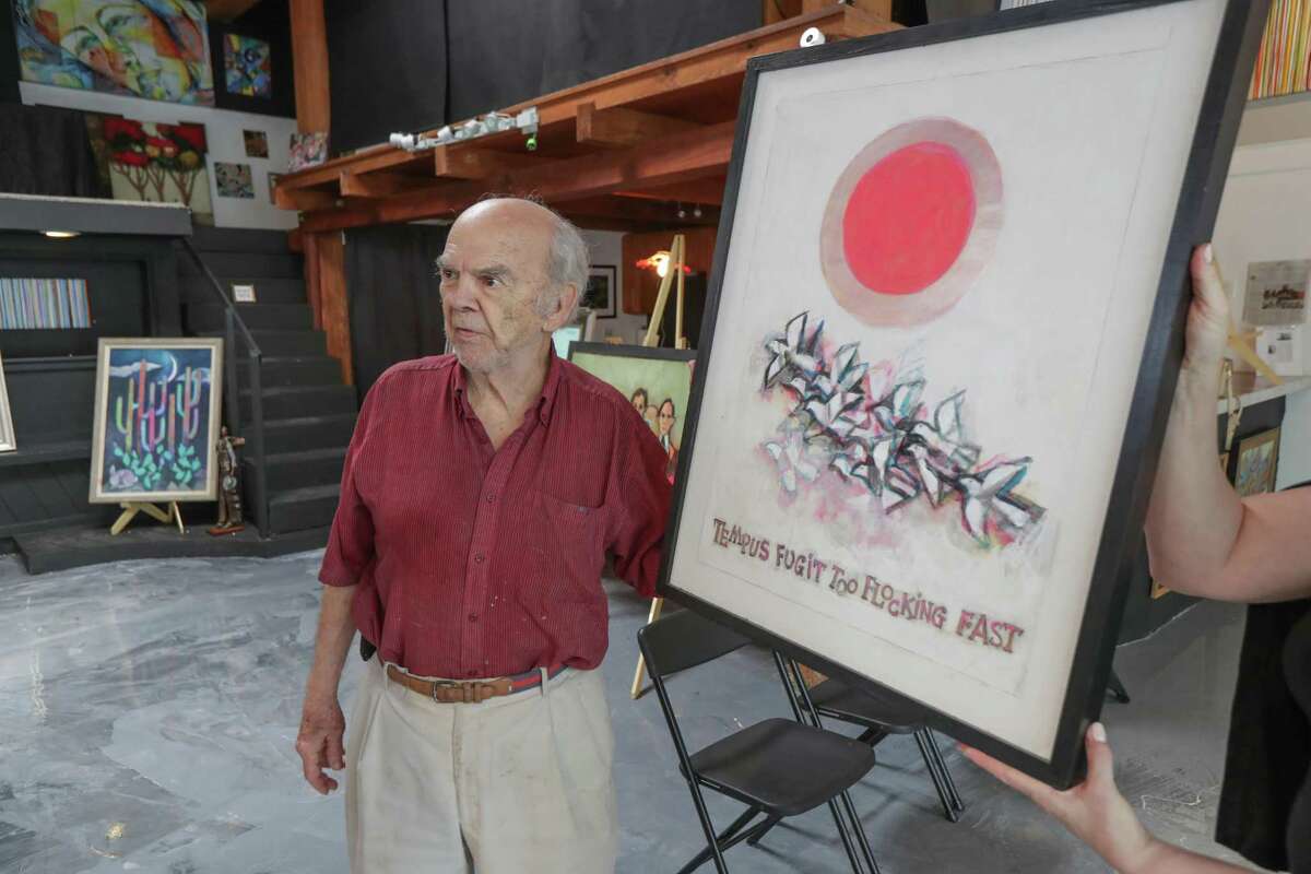 David Adickes talks about his work in Rooted Renewal Tuesday, May 18, 2021, in Houston.