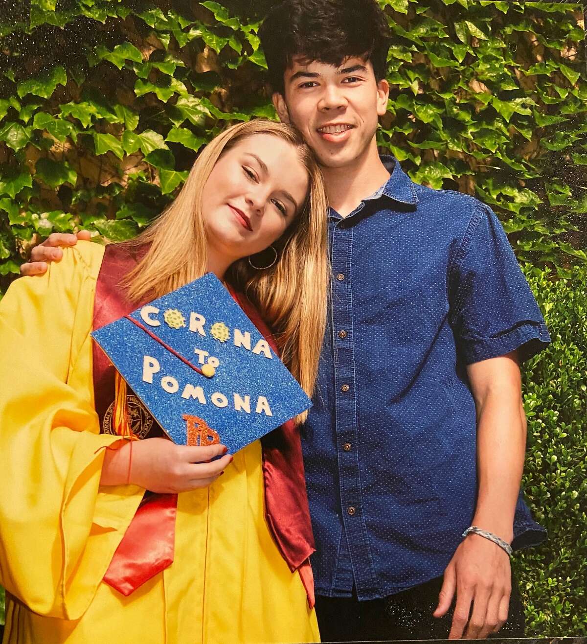 Dixie Lewis and Ross Schultz, shown at her graduation from Berkeley High School in 2020, died in a head-on collision.