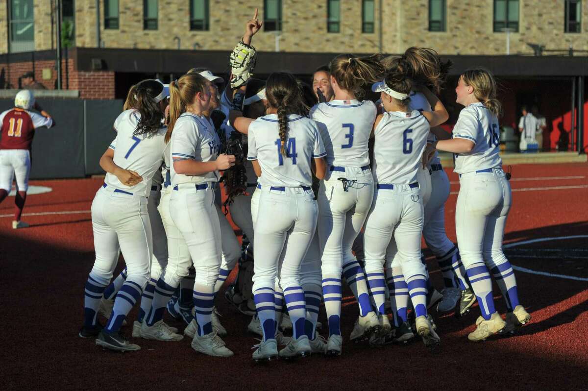 Fairfield Ludlowe celebrates it's first ever FCIAC Championship with a 6-3 win over St. Joseph on May 27, 2021 at played at Sacred Heart University in Fairfield, CT.