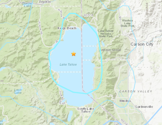 Magnitude 4.2 earthquake shakes Lake Tahoe near Dollar Point - Vimarsana News