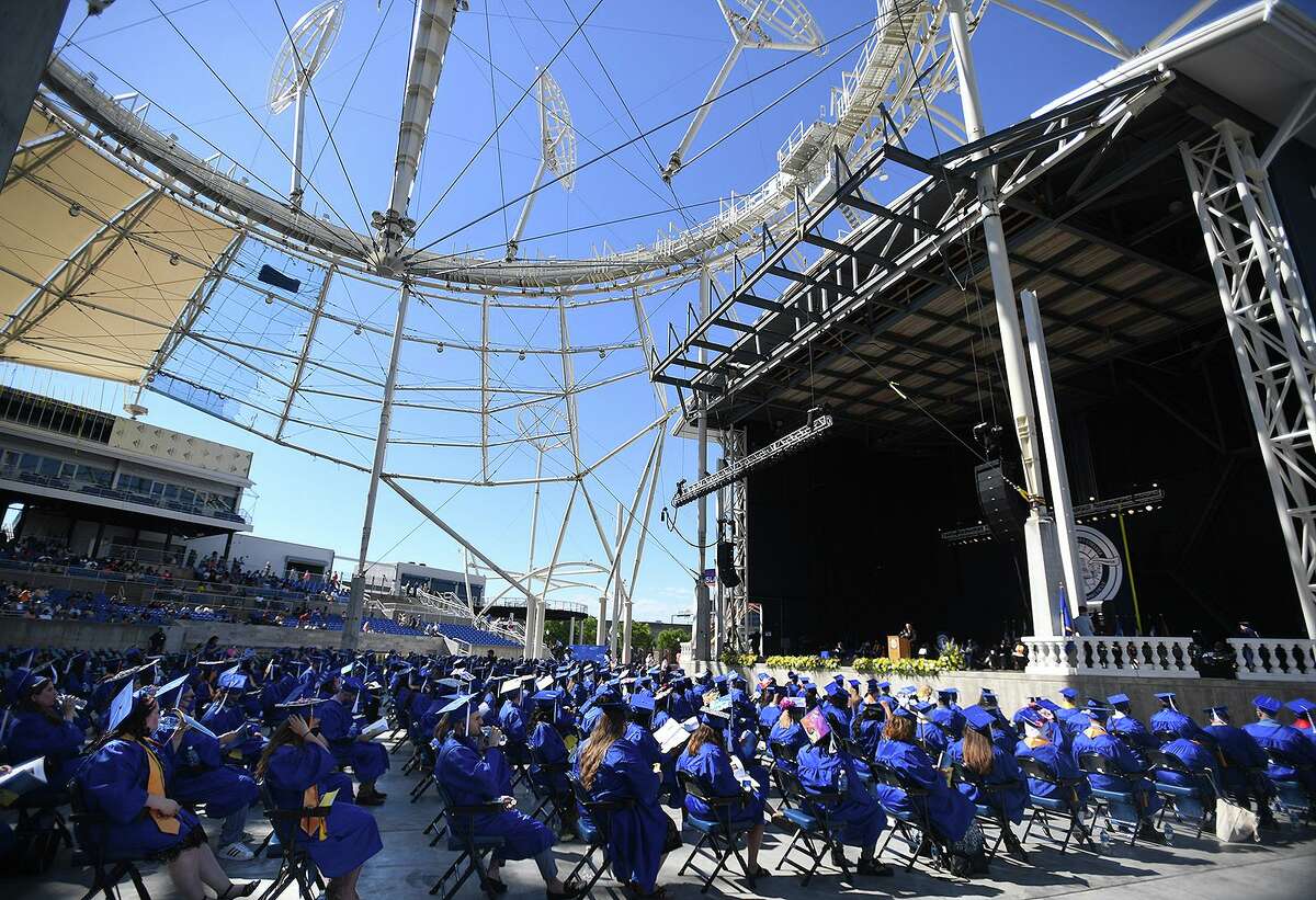 The Gateway Community College Graduation at the Hartford Healthcare Amphitheater in Bridgeport, Conn. on Thursday, May 27, 2021.