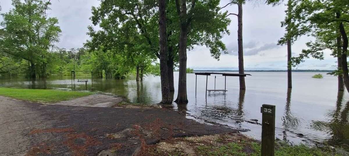 Most of the public areas around Sam Rayburn were closed due to high water during last month's flooding.