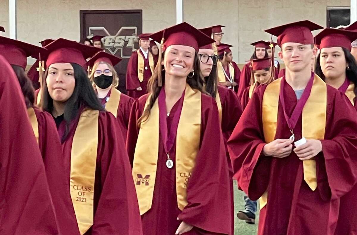 Magnolia West High School holds a graduation ceremony for the Class of 2021 at Magnolia West’s stadium on Saturday evening, May 29.