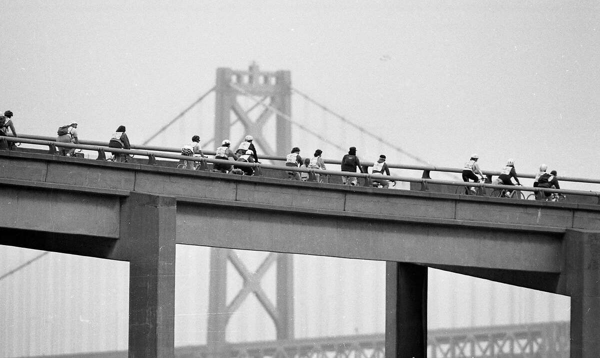 June 7, 1987: Thousands of bicyclists took a tour through San Francisco including Broadway Tunnel, Interstate 280 and the Embarcadero Freeway during the second Great San Francisco Bike Adventure.