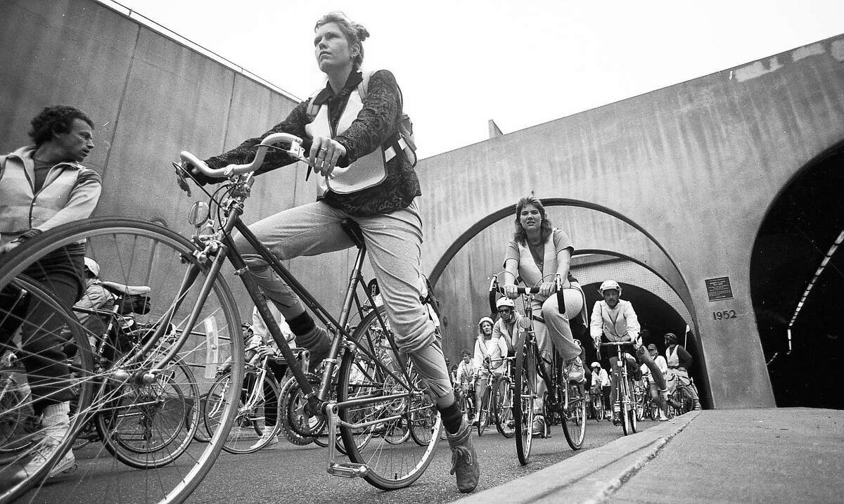 June 7, 1987: Thousands of bicyclists took a tour through San Francisco including Broadway Tunnel, Interstate 280 and the Embarcadero Freeway during the second Great San Francisco Bike Adventure.