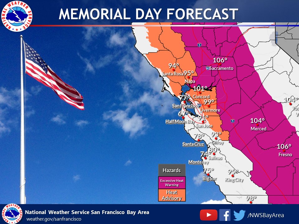 Memorial Day heat wave: Here’s how hot it will get across the Bay Area ...