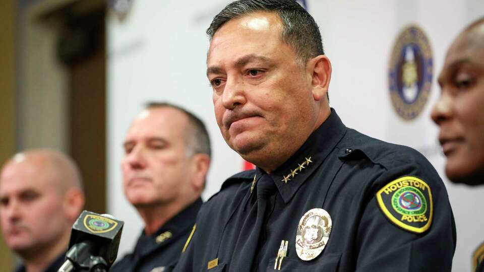 Houston Police Chief Art Acevedo speaks during a press conference at HPD headquarters on Wednesday, Nov. 20, 2019, in Houston. Former HPD officers Gerald Goines and Steven Bryant, along with Patricia Garcia, a neighbor of Dennis Tuttle and Rhogena Nicholas, were taken into custody today and charged with a variety of federal crimes.