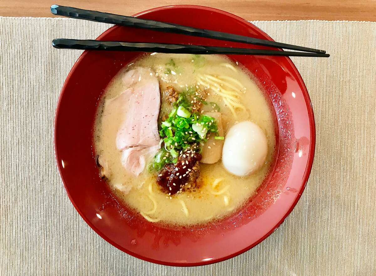 The triple miso ramen from Noodle in a Haystack, which is graduating from a home pop-up to a brick-and-mortar restaurant in San Francisco.