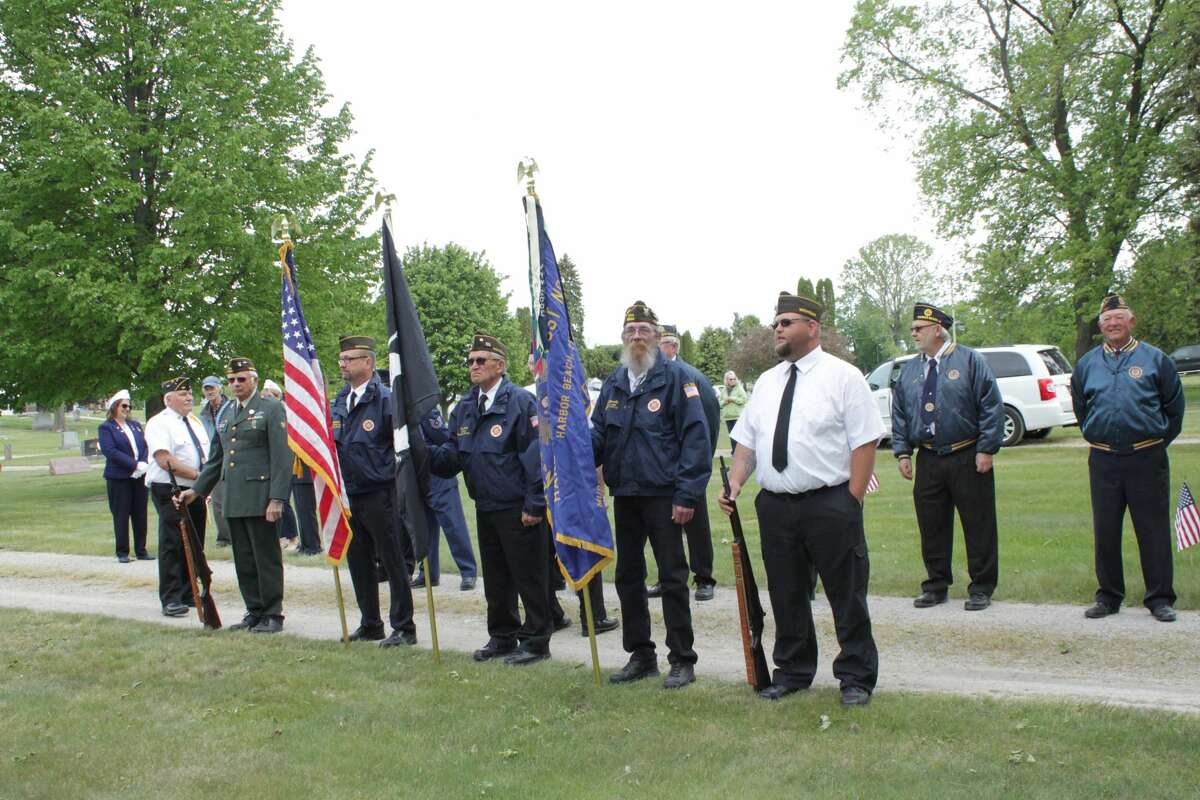 The Harbor Beach community honors veterans during a Memorial Day parade and ceremony Monday. 